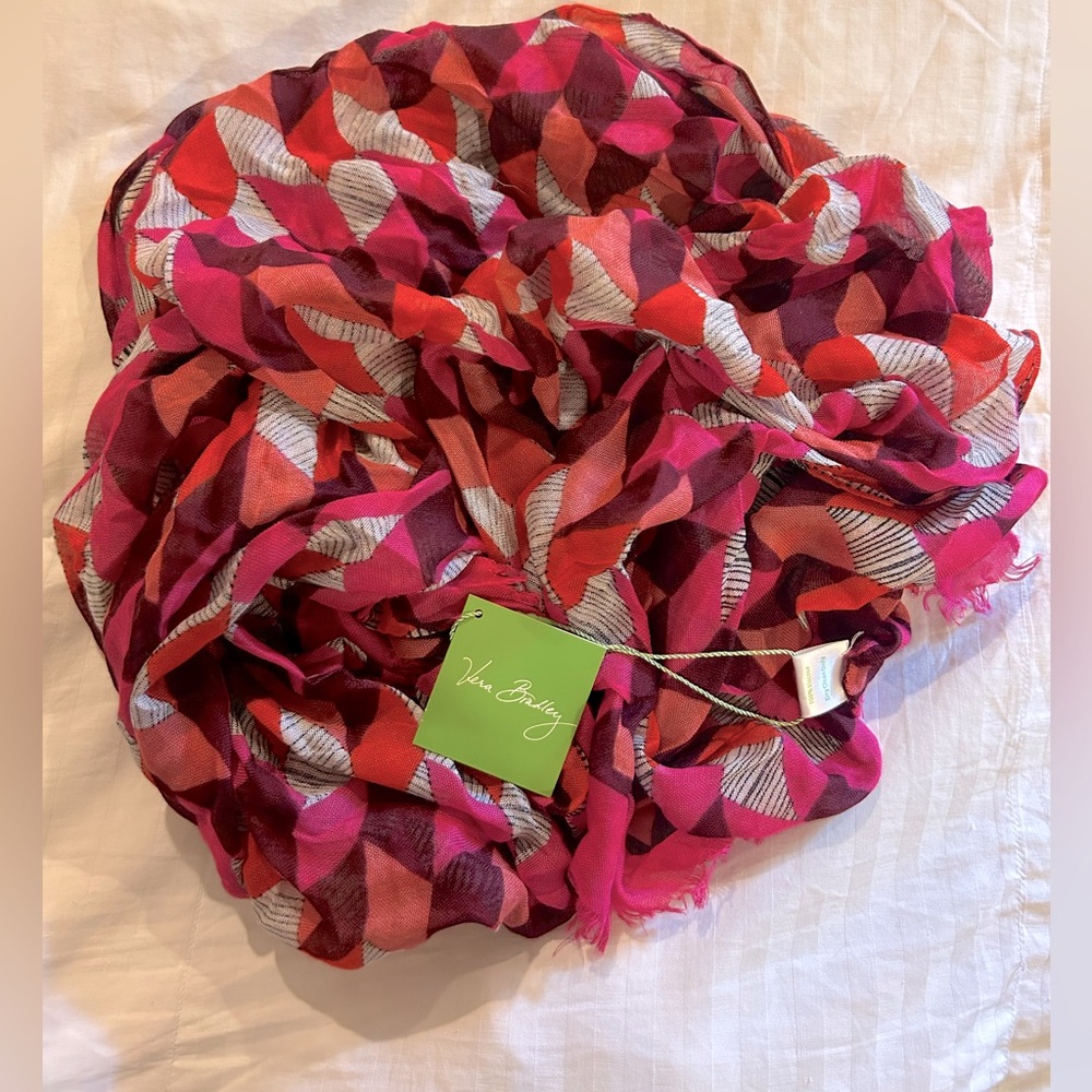 NWT Vera Bradley Soft‎ Fringe Scarf Bohemian Chevron Retired Pattern Geometric